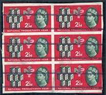 1962 N.P.Y 2½d Imperf Block Of Six Each With Two Horizontal Black Bars, Faults Incl. Some Creasing, Closed Tear Etc. SG. - Altri & Non Classificati