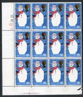 1966 Christmas 1/6d Phosphor Wmk Inverted UM Lower Left Corner Marginal Cylinder Block Of Twelve, Some Minor Gum Bends H - Altri & Non Classificati