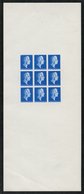 1979 (circa) Harrison's Photogravure Imperf Trial Of Thomas Richard Harrison Printed In Blue In A Block Of Nine With Lar - Altri & Non Classificati