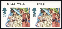 1994 Christmas 19p, Fine Top Marginal UM Imperf Pair, SG.1843a. (2) Cat. £175 - Altri & Non Classificati