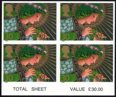 1998 Christmas 30p Variety Imperf Lower Marginal Block Of Four, Fine UM & Rare, Accompanied By A Photocopy Of The Comple - Other & Unclassified