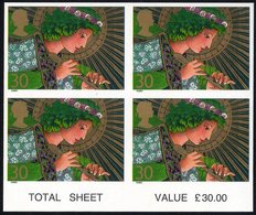 1998 Christmas 30p Variety Imperf Lower Marginal Block Of Four, Fine UM & Rare, Accompanied By A Photocopy Of The Comple - Altri & Non Classificati