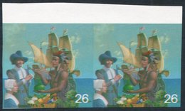 1999 Millennium Settlers 26p Top Marginal Imperf Proof Pair With Some Silver & Phosphor Omitted. SG.H2085var. - Autres & Non Classés