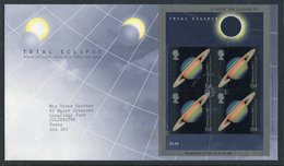 1999 Solar Eclipse M/Sheet Variety Imperf Tied To A FDC By Falmouth Special Cancel, Only Three Imperf Sheets Known (Pier - Other & Unclassified