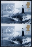 2001 1st Submarines Imperf Vertical Pair UM, Minor Gum Bend, SG.2203b. Cat. £2000 - Other & Unclassified