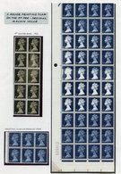 1968 5d Royal Blue Machin Definitive - Four Complete Vertical Rows Of Twenty (80 Stamps) From The Left Side Of The Sheet - Other & Unclassified