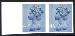 1973 4½p Grey Blue In A Left Margin Imperf Pair UM, SG.X865a, Cat. £525 - Altri & Non Classificati