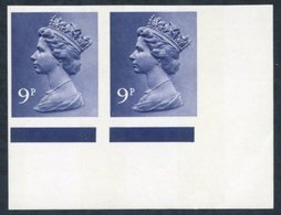 1976 9p Deep Violet Corner Marginal Imperf Pair UM, SG.X883a. (2) Cat. £325 - Autres & Non Classés