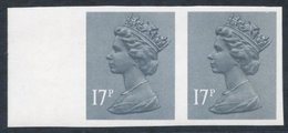 1983 17p Grey Blue UM Marginal Imperf Pair, SG.X952a, Cat. £400 - Altri & Non Classificati