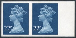 1980 22p Blue Imperf Right Side Marginal Pair UM, SG.X962a. (2) Cat. £325 - Altri & Non Classificati