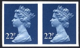 1980 22p Blue Imperf Pair UM, SG.X962a. (2) Cat. £325 - Altri & Non Classificati