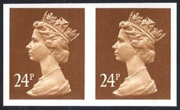 1991 24p Chestnut Imperf Horizontal Pair UM, SG.X969a. (2) Cat. £280 - Altri & Non Classificati