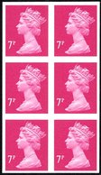 2004 7p Bright Magenta (two Bands) UM Imperf Block Of Six, Minor Vertical Bend - Mentioned For Accuracy, SG.Y1673a, Cat. - Altri & Non Classificati