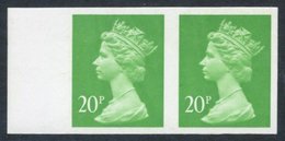 1996 20p Bright Green Imperf Pair Marginal UM, SG.Y1685a, Cat. £350 - Altri & Non Classificati