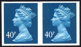 2004 40p Turquoise Blue (two Bands) Lay Flat Gum, Variety Imperf In An UM Horizontal Pair, SG.Y1711. (2) Cat. £860 - Other & Unclassified