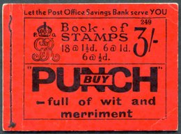 1924 Block Cypher 3s, SG.BB24, Edition 249, All Panes Inverted, Front Cover Corner Crease & Pen Notation On Inside Front - Autres & Non Classés