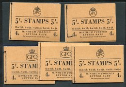 1953-54 Composite 5s Wilding Booklets For May 1953, July 1953, Sept 1953, Nov 1953 & Jan 1954, SG.H1/H5, Generally VF. ( - Autres & Non Classés