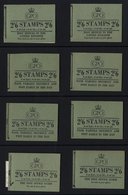 1957 Apr-Dec St. Edwards Crown 2/6d Wilding Booklets From SG.F53/F61 With Combinations Of Upright & Inverted Wmks, SG.F5 - Other & Unclassified