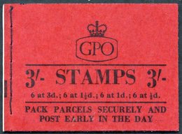 1958 March 3s Wilding Booklet, SG.M3, 1d & ½d Panes Inverted, Three Hinge Remnant Marks On Back Cover. Scarce. Cat. £360 - Other & Unclassified