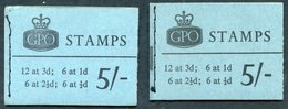 1963 July Wmk Crown Phosphor 5s Wilding Booklet, SG.H63p, All Panes Inverted Except 1d, Fine, 1963 Nov, SG.H65p, 2½d Pan - Other & Unclassified