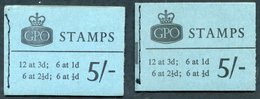 1963 July Wmk Crown Phosphor 5s Wilding Booklet, SG.H63p, All Panes Inverted Except 1d, Fine, 1963 Nov, SG.H65p, 2½d Pan - Altri & Non Classificati