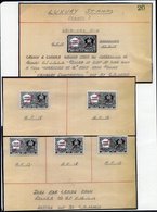 LUXURY TAX 1918 (proposed) Die Proofs With Counterfoil, 2d, 4d (2), 6d, 8d & 10d In Black On White Card, Each Optd 'CANC - Other & Unclassified