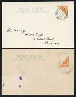 GUERNSEY 1940 Postcard Franked KGV 2d Royal Cypher Tied 'Ville Au Roi' C.d.s. For 27th Dec (the First Day), Another Post - Andere & Zonder Classificatie