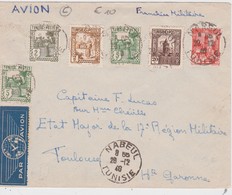 TUNIISIE 1940 PLI AERIEN DE NABEUL POUR TOULOUSE - Covers & Documents