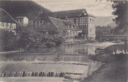 CPA à Identifier ( Moulin Maison à Colombage Troupeau D’oies ) - Water Mills