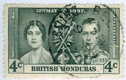 HONDURAS BRITANNICO, BRITISH HONDURAN, INCORONAZIONE, 1937, FRANCOBOLLI USATI Scott 113 - British Honduras (...-1970)