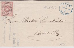 SUISSE 1856 LETTRE DE CHUR POUR DAVOS - 1843-1852 Timbres Cantonaux Et  Fédéraux