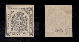 0072 ANTICHI STATI - MODENA - 1859 - 20 Cent Ardesia Violaceo (15) Nuovo Con Gomma - Molto Bello - Diena + Cert. Colla ( - Other & Unclassified