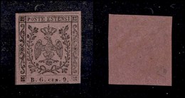 0075 ANTICHI STATI - MODENA - 1853 - 9 Cent Violetto Lillaceo (2a-Segnatasse Giornali) Nuovo Con Gomma Originale - Fresc - Other & Unclassified