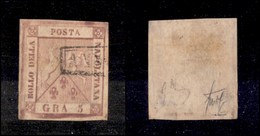 0081 ANTICHI STATI - NAPOLI - 1858 - 5 Grana (8e) - Doppia Incisione - Molto Bello - Cert. Wolf (180) - Other & Unclassified