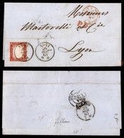 0147 ANTICHI STATI - SARDEGNA - 40 Cent (16E) Su Lettera Da Novi A Lyone Del 24.8.63 - Molto Bella - Other & Unclassified