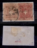 0194 ANTICHI STATI - TOSCANA - 80 Cent (22a) + 40 Cent (21) Ben Marginato Su Frammento Da Livorno Del 7.6.61 - Non Comun - Autres & Non Classés