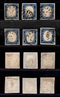 0200 REGNO - 1863 - 15 Cent (11) - 6 Pezzi Usati Di Colori Diversi - Insieme Di Ottima Qualità - Other & Unclassified