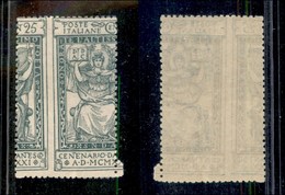 0233 REGNO - 1921 - 25 Cent Dante (117ndb-spostamento Di 8 Millimetri) - Gomma Integra (450) - Other & Unclassified