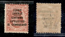 0238 REGNO - 1922 - Congresso Filatelico - 10 Cent (123) - Gomma Integra - Diena (1.500) - Andere & Zonder Classificatie