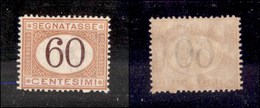 0296 REGNO - 1924 - 60 Cent (33 - Segnatasse) - Gomma Integra - Molto Ben Centrato (375) - Autres & Non Classés