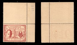 0322 EMISSIONI LOCALI - LIVORNO - 1930 - 30 Cent (1) Angolo Di Foglio (pos. 5) - Gomma Integra - Autres & Non Classés