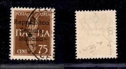 0327 EMISSIONI LOCALI - TERAMO - 1944 - 75 Cent (14) - Cert. Raybaudi (375) - Autres & Non Classés