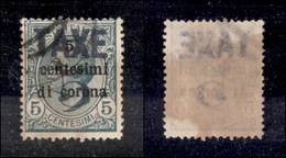 0353 OCCUPAZIONI - TRENTINO - Bolzano 3 - Taxe 5 Su 5 Cent (82) Con Soprastampa Azzurro Grigia - Non Catalogato - Other & Unclassified