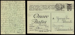 0415 COLONIE - CARTOLINE - Onore Italia (F81/1) - Franchigia Da Milano A S. Lazzaro Del 29.6.44 - Andere & Zonder Classificatie