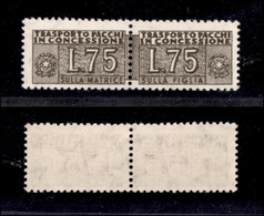 0452 REPUBBLICA - 1955 - 75 Lire (9 - Pacchi In Concessione) - Andere & Zonder Classificatie