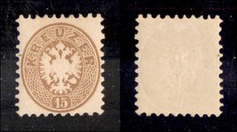 0486 ESTERO - AUSTRIA - 1863 - 15 Kreuzer (34) - Gomma Integra - Other & Unclassified