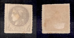 0531 ESTERO - FRANCIA - 1870 - 4 Cent Grigio Lilla (Yvert 41Bb) - Perforato A Trattini - Other & Unclassified