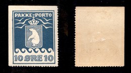 0567 ESTERO - GROENLANDIA - 1905 - 10 Ore (3-Pacchi Postali) - Gomma Integra - Autres & Non Classés