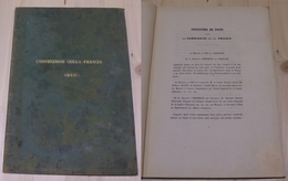 0639 LOTTI VARI E COLLEZIONI - DOCUMENTI - 1860 (4 Settembre) - Convenzione Postale Sardegna/Francia - Fascicolo Rilegat - Andere & Zonder Classificatie