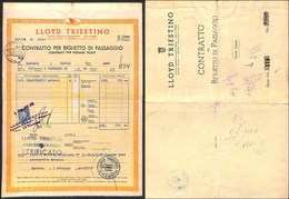 0730 LOTTI VARI E COLLEZIONI - DOCUMENTI - Navigazione - Lloyd Triestino - 1940 - Contratti Per Biglietto Di Passaggio D - Other & Unclassified